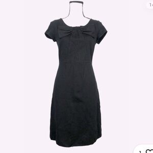 Kate Spade Classic Black Tenzin knit bow Dress